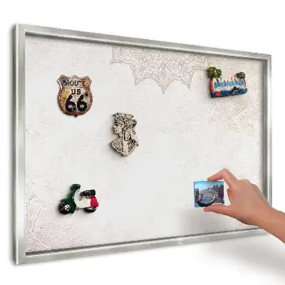 Tablă metalică de perete cu ramă model etnic elegant