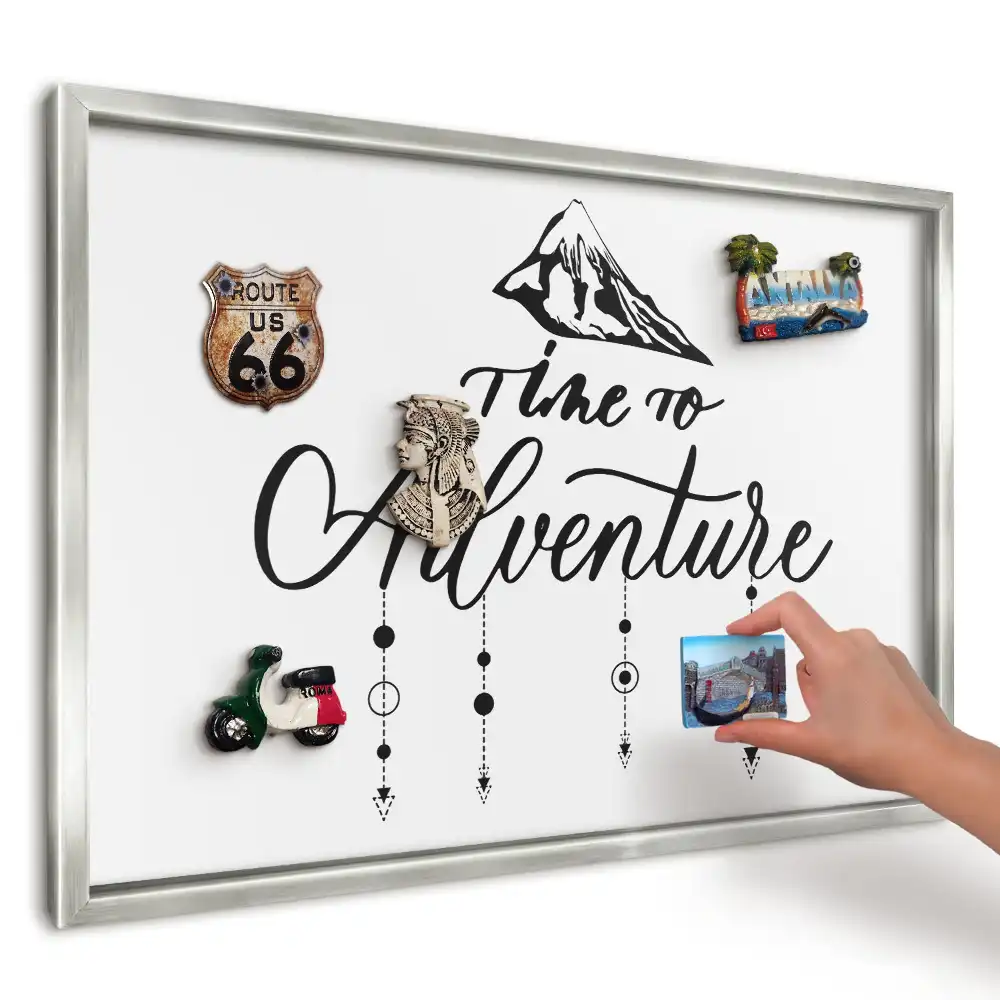 Panou magnetic înrămat cu design inscripție de munte