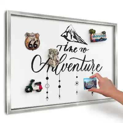 Panou magnetic înrămat cu design inscripție de munte