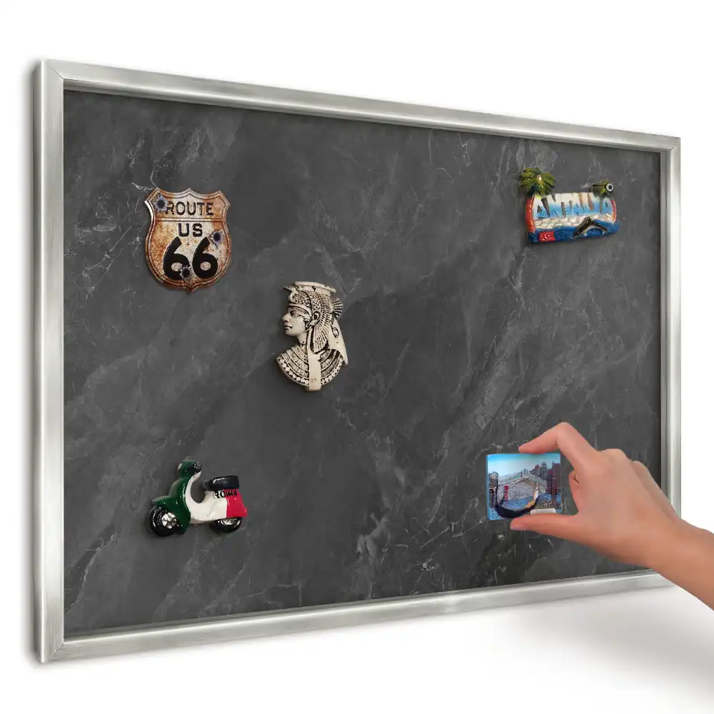 Panou magnetic cu ramă model Eleganța și profunzimea marmurei