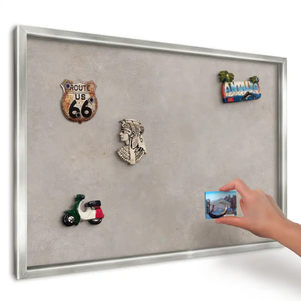 Panou magnetic înrămat cu design de texturi subtile și delicate