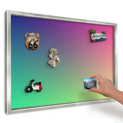 Panou magnetic înrămat cu design colorat curcubeu