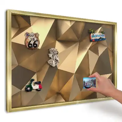 Tablă magnetică de perete cu model Cristale geometrice calde