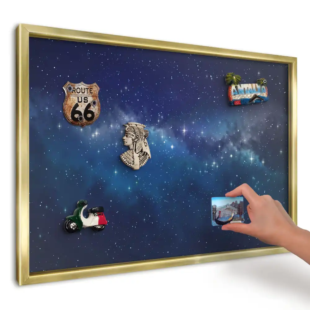 Panou din tablă pentru magneți cu design Cer albastru cosmic