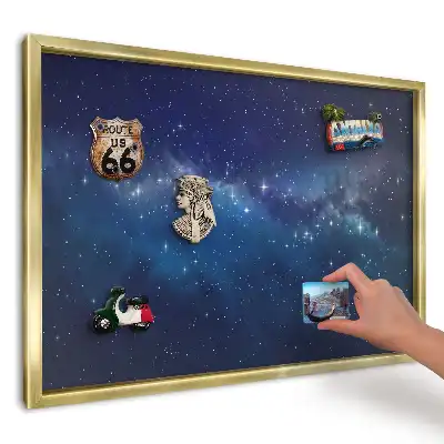 Panou din tablă pentru magneți cu design Cer albastru cosmic
