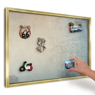 Tablă magnetică de perete cu hartă imprimată a orașului