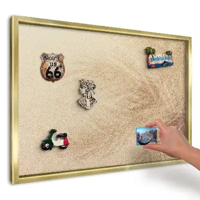 Panou din tablă pentru colecția de magneți cu model frunze de palmier nisipoase