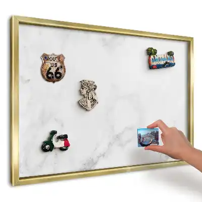 Tablă magnetică de perete cu model de marmură gri și albă