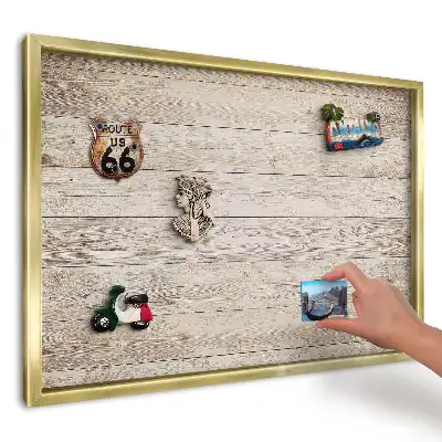 Panou metalic pentru magneți cu design de scânduri rustice vechi