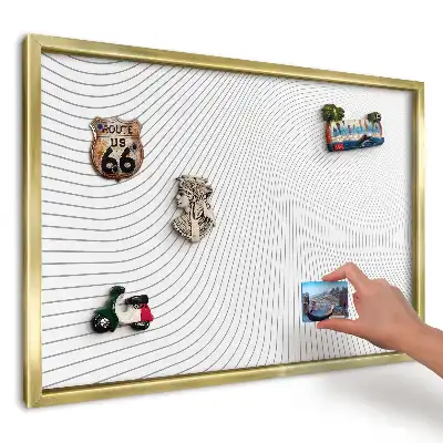 Tablă magnetică de perete cu design Linii dinamice curgătoare