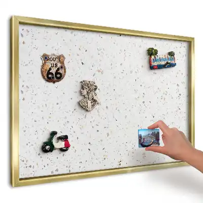 Tablă magnetică de perete cu imprimeu Terrazzo modern și luminos
