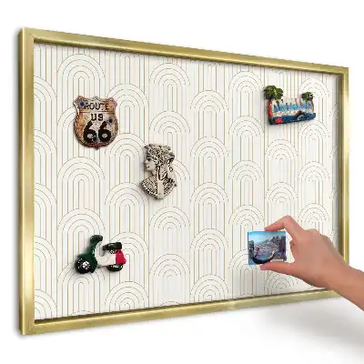 Panou din tablă pentru colecția de magneți cu design arc elegant