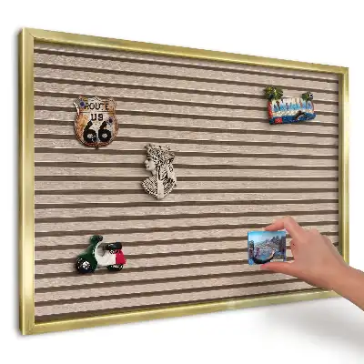 Panou magnetic din tablă pentru colecția de magneți, culoare bej calm, orientare orizontală