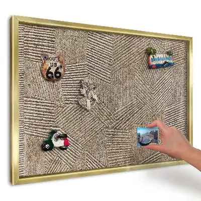 Tablă magnetică de perete cu imprimeu Geometrie subtilă