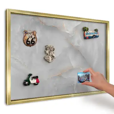 Tablă magnetică de perete imprimată Minimalism gri-portocaliu