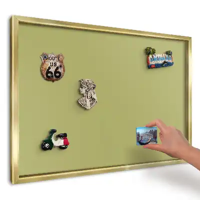 Tablă magnetică de perete cu imprimeu fundal solid vintage verde