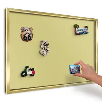Panou metalic pentru magneți Galben minimalist intens