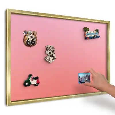 Panou magnetic din tablă Gradient roz și portocaliu