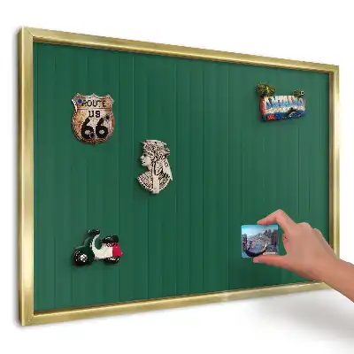 Tablă magnetică de perete cu imprimeu dungi minimaliste verzi