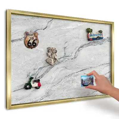 Tablă magnetică de perete cu imprimeu marmură gri senină