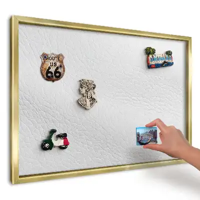 Panou magnetic din tablă cu textură albă elegantă
