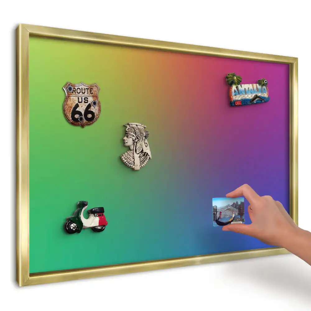Tablă magnetică de perete cu imprimeu gradient curcubeu