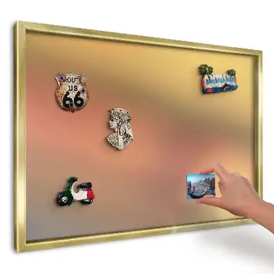 Panou din tablă pentru magneți cu design gradient în nuanțe de galben și portocaliu