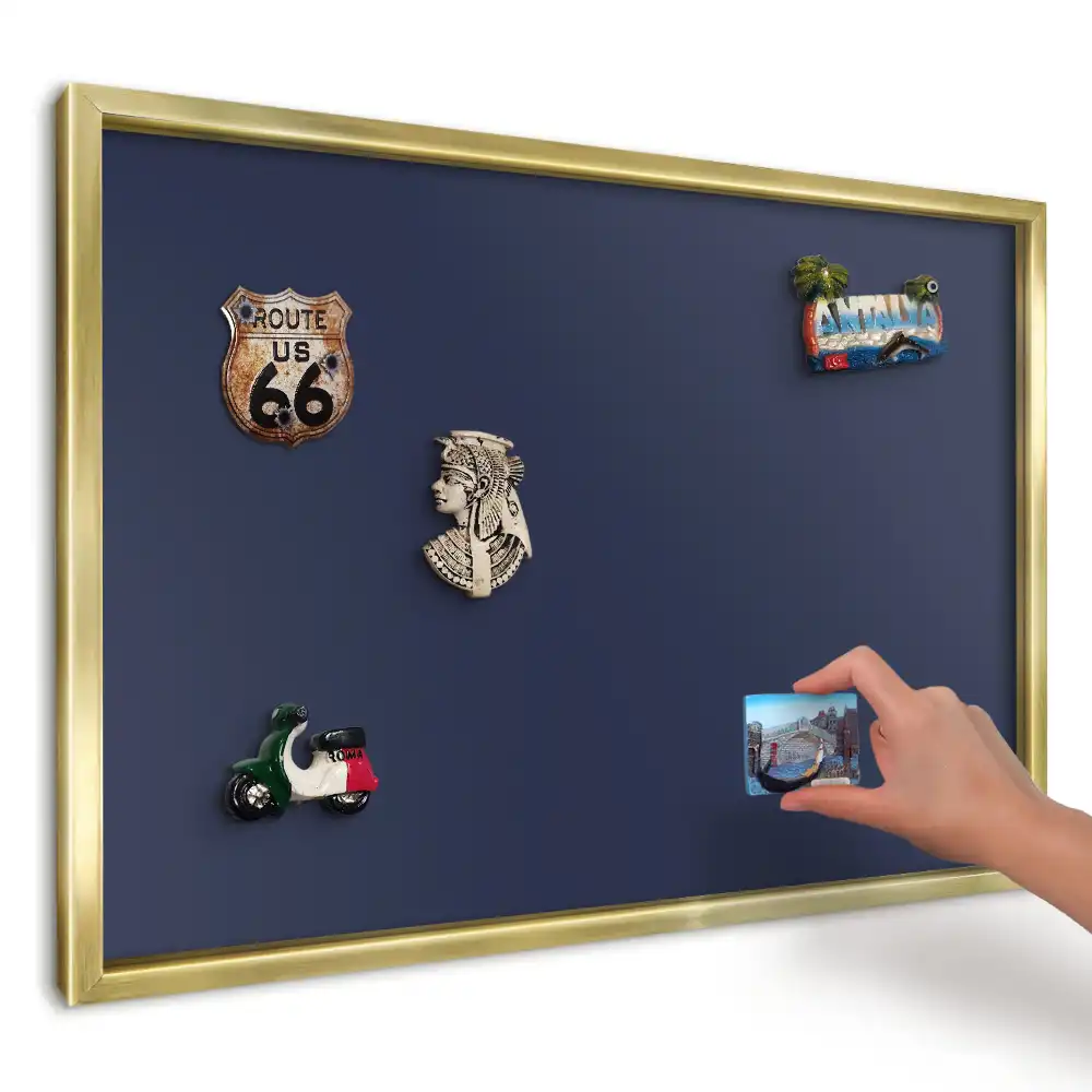 Panou din tablă pentru magneți cu design modern albastru marin