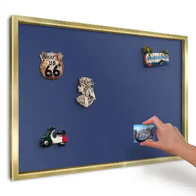 Tablă magnetică de perete imprimată în nuanță albastru marin minimalist