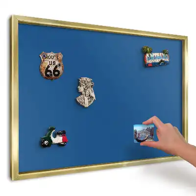 Panou din tablă pentru colecția de magneți cu design modern în nuanță albastru marin