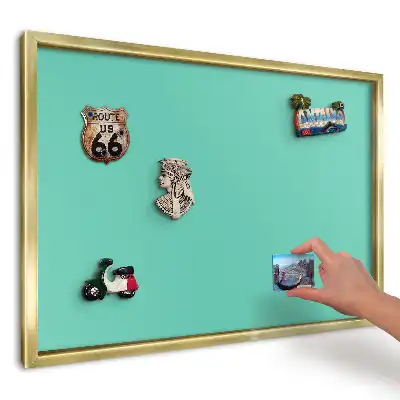 Panou din tablă pentru colecția de magneți cu design turcoaz elegant și minimalist