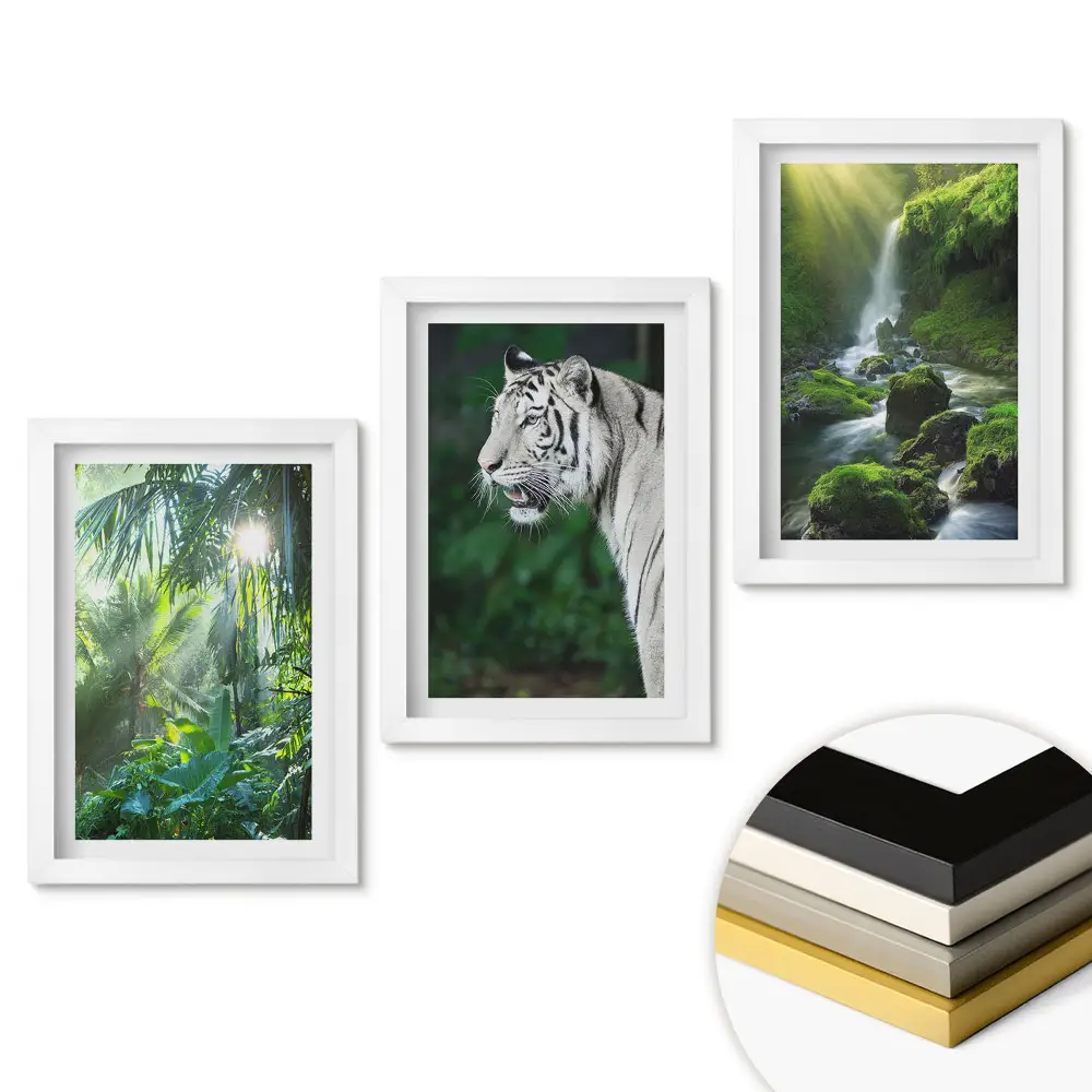 Set 3 tablouri pentru dormitor cu tematică natură în trei variante