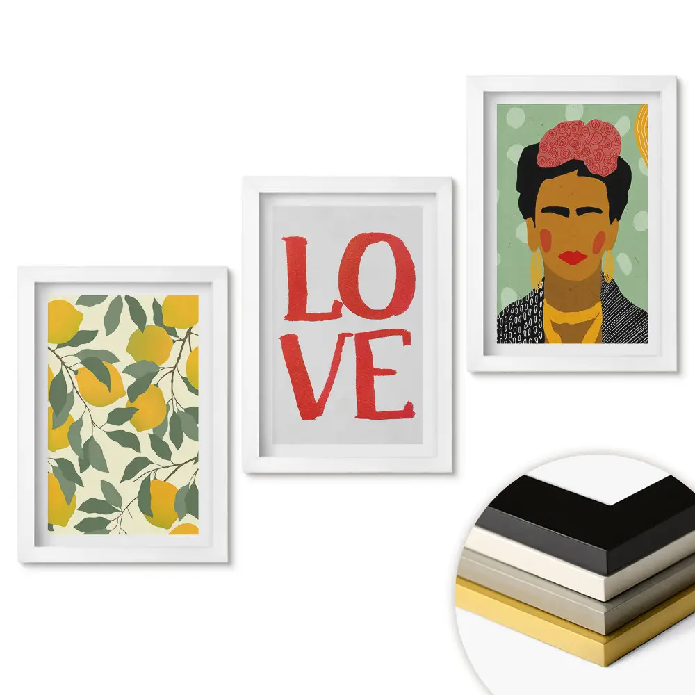Set de 3 tablouri pentru dormitor cu design artistic Inspirații colorate