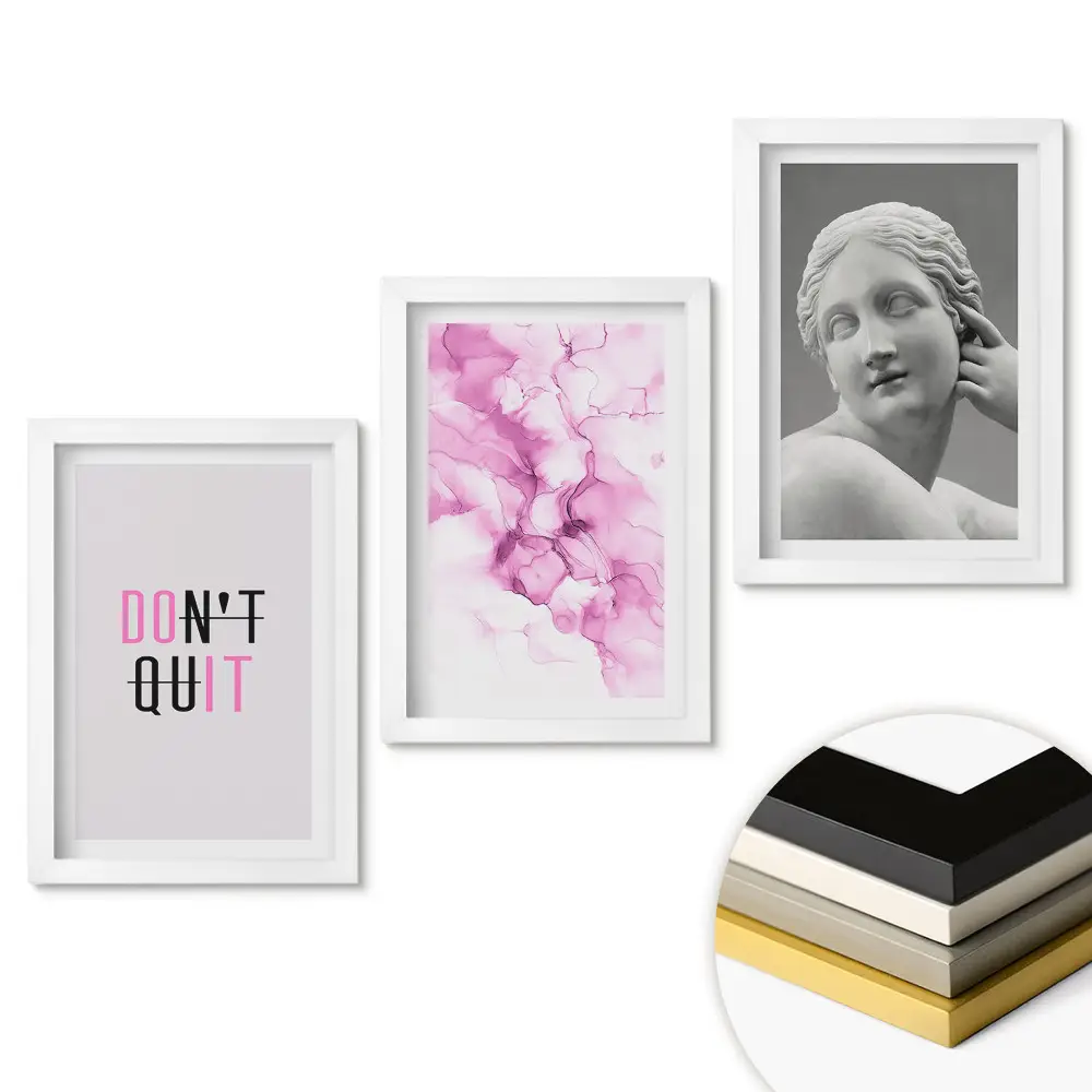 Set de tablouri pentru living Motivație, artă și frumusețe