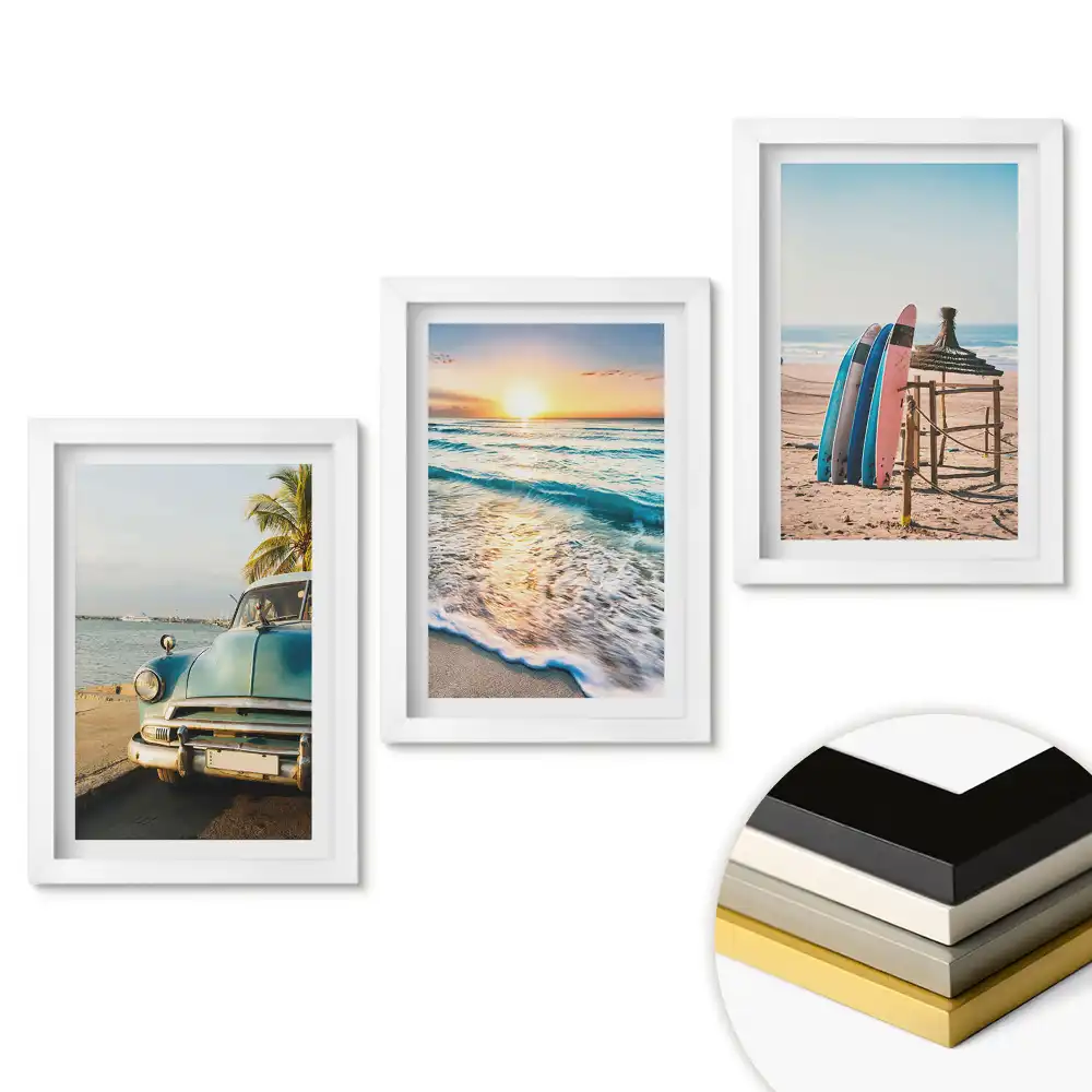Set tablouri living Amintiri dintr-o vacanță la mare