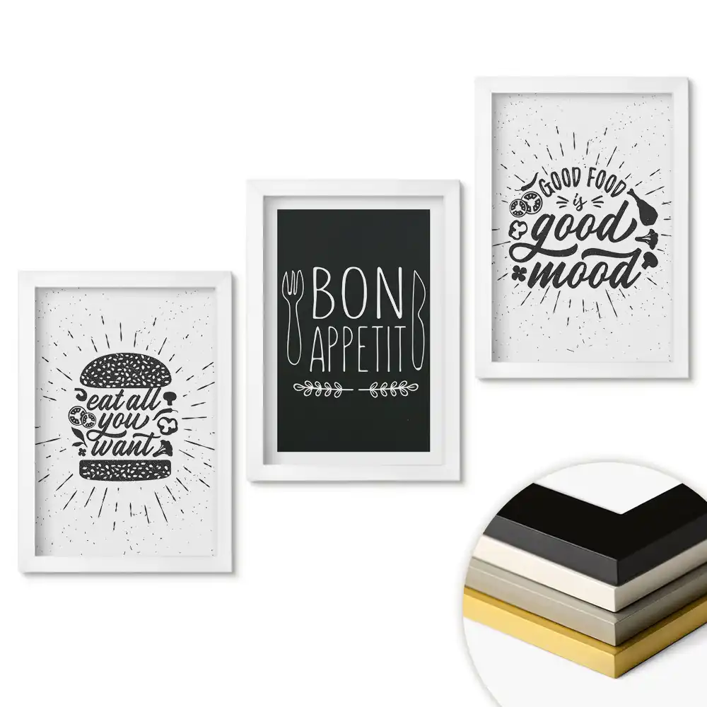 Set de 3 tablouri pentru dormitor cu design minimalist Farmec culinar