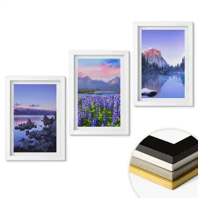 Set 3 tablouri dormitor Peisaje naturale la diferite momente ale zilei