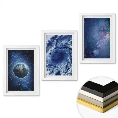 Set tablouri living Spațiu, uragan și galaxie în imagini