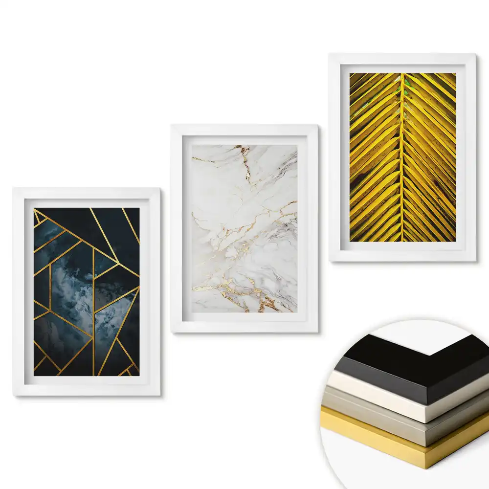 Set de 3 tablouri pentru dormitor cu design modern și stil elegant