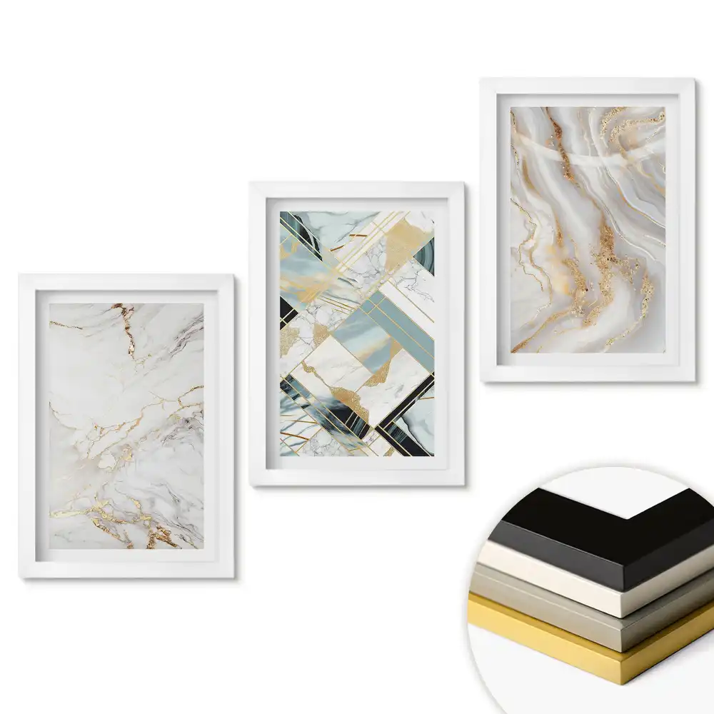 Set tablouri living Eleganța marmurei într-un stil modern