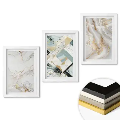 Set tablouri living Eleganța marmurei într-un stil modern