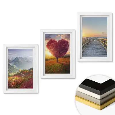 Set de 3 tablouri pentru dormitor cu peisaje naturale în trei versiuni