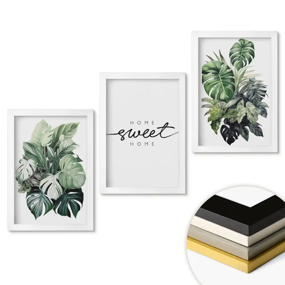 Set tablouri pentru living O oază verde în interiorul tău