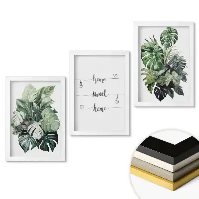 Set 3 tablouri dormitor O oază verde în spațiul casei tale