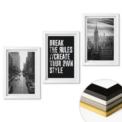 Set de tablouri pentru living cu motive urbane moderne