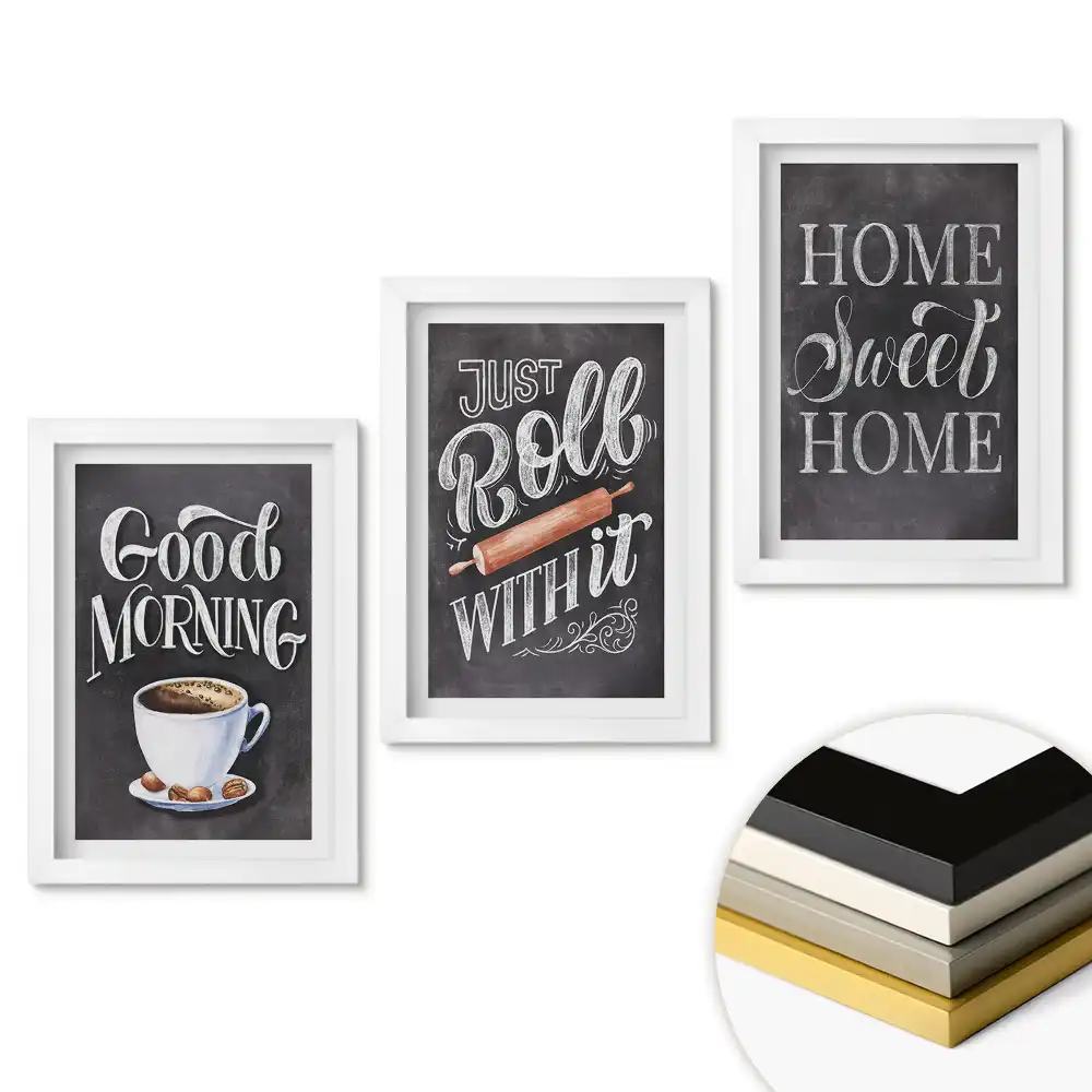 Set tablouri pentru living Cafeaua de dimineață și căldura de acasă