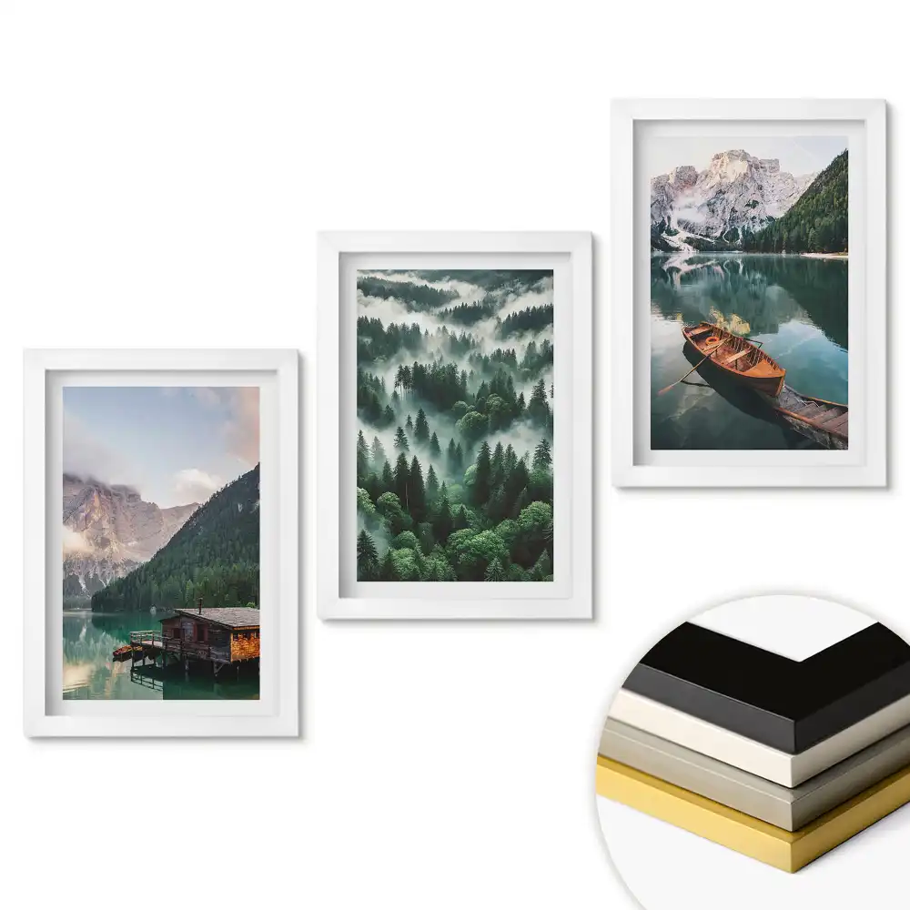 Set de 3 tablouri pentru dormitor Pacea naturii