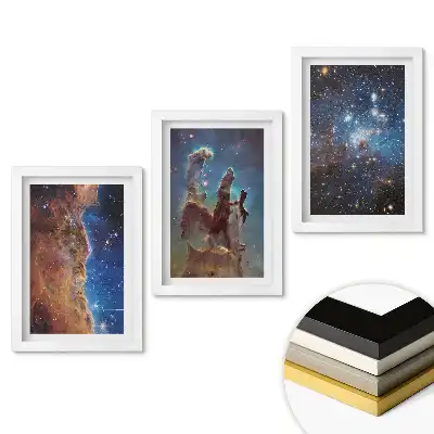 Set 3 tablouri dormitor Frumusețe cosmică în trei versiuni