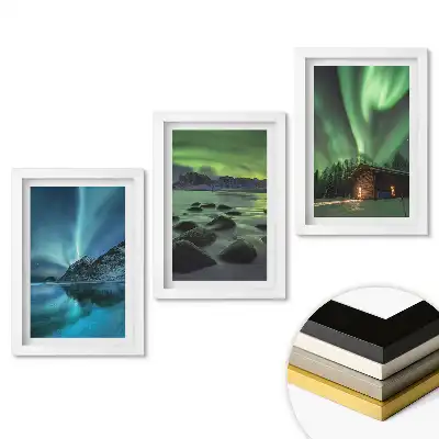 Set 3 tablouri pentru dormitor cu fenomene naturale luminoase