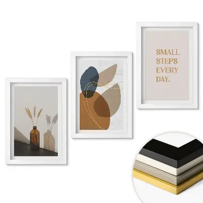 Set 3 tablouri dormitor Grafică elegantă pentru un interior modern